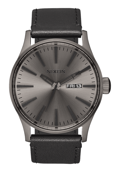 Sentry Leather - Gunmetal / Black