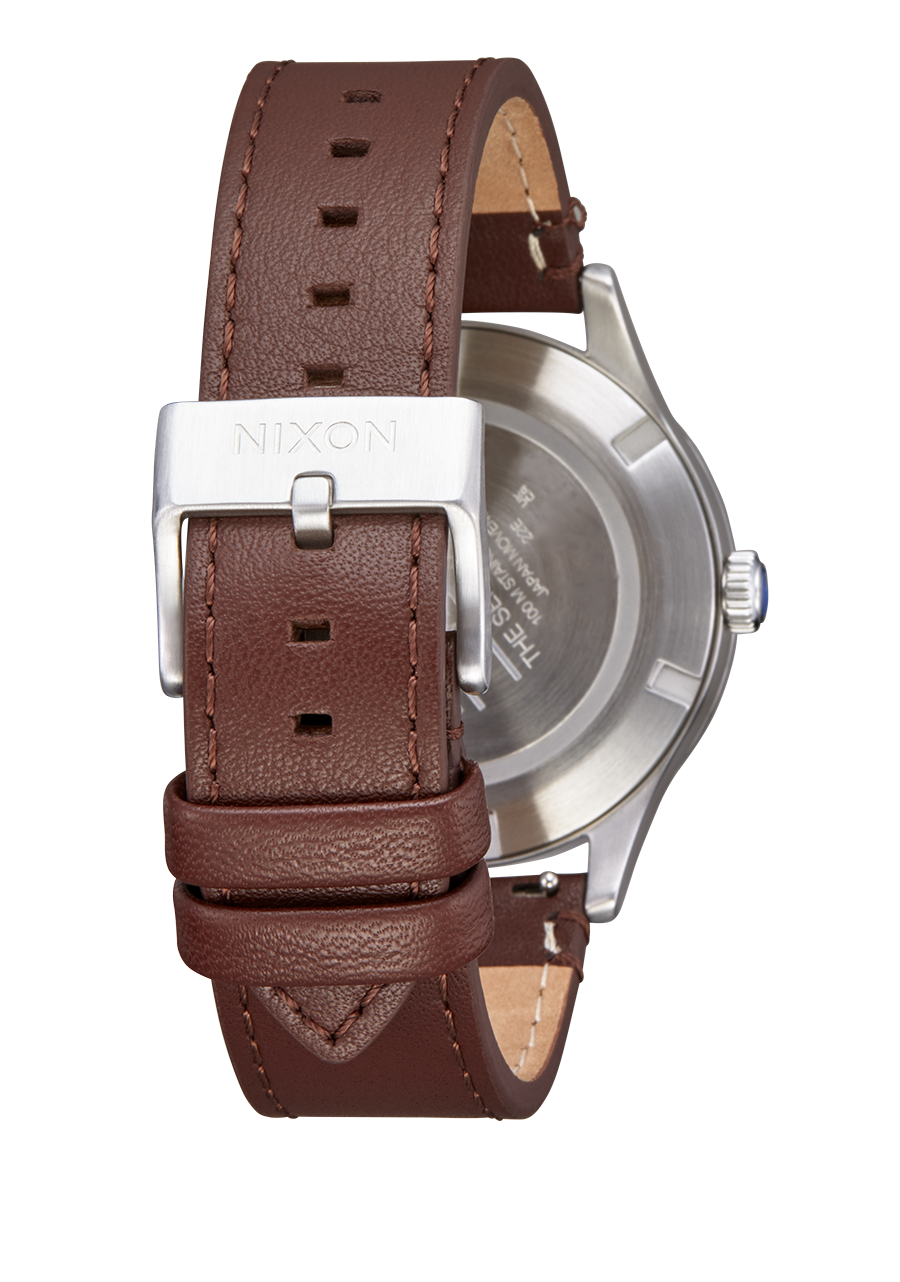 Sentry Solar Leather - Navy Sunray / Silver View 4