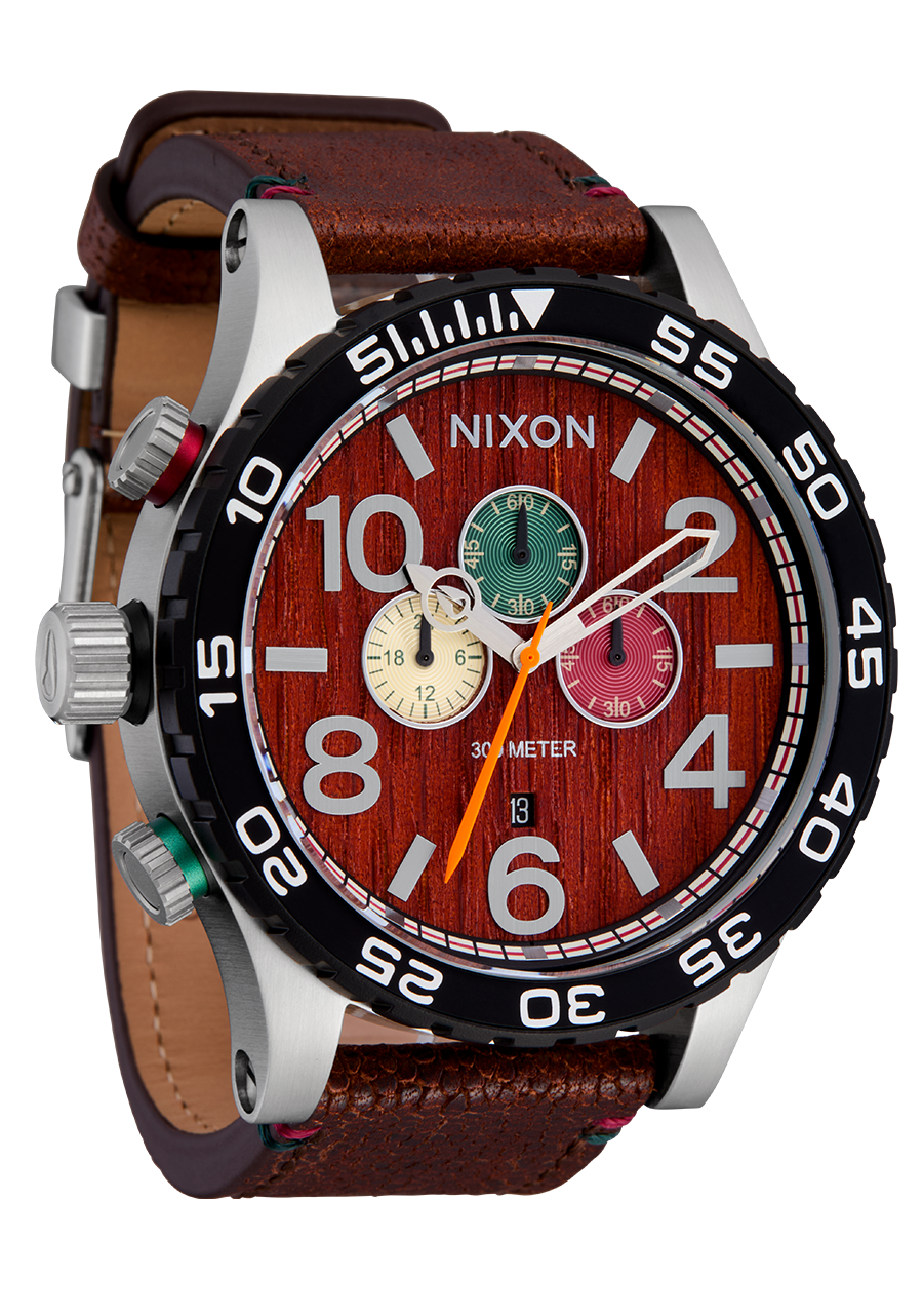 51-30 Chrono Leather - Silver / Rosewood / Chocolate View 2