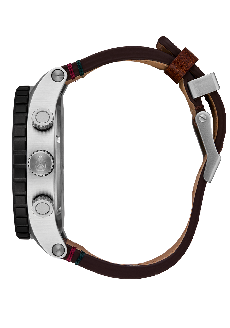 51-30 Chrono Leather - Silver / Rosewood / Chocolate View 3