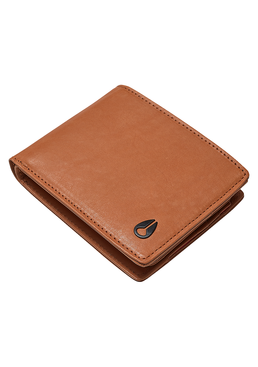 Pass Leather Wallet - Saddle View 1