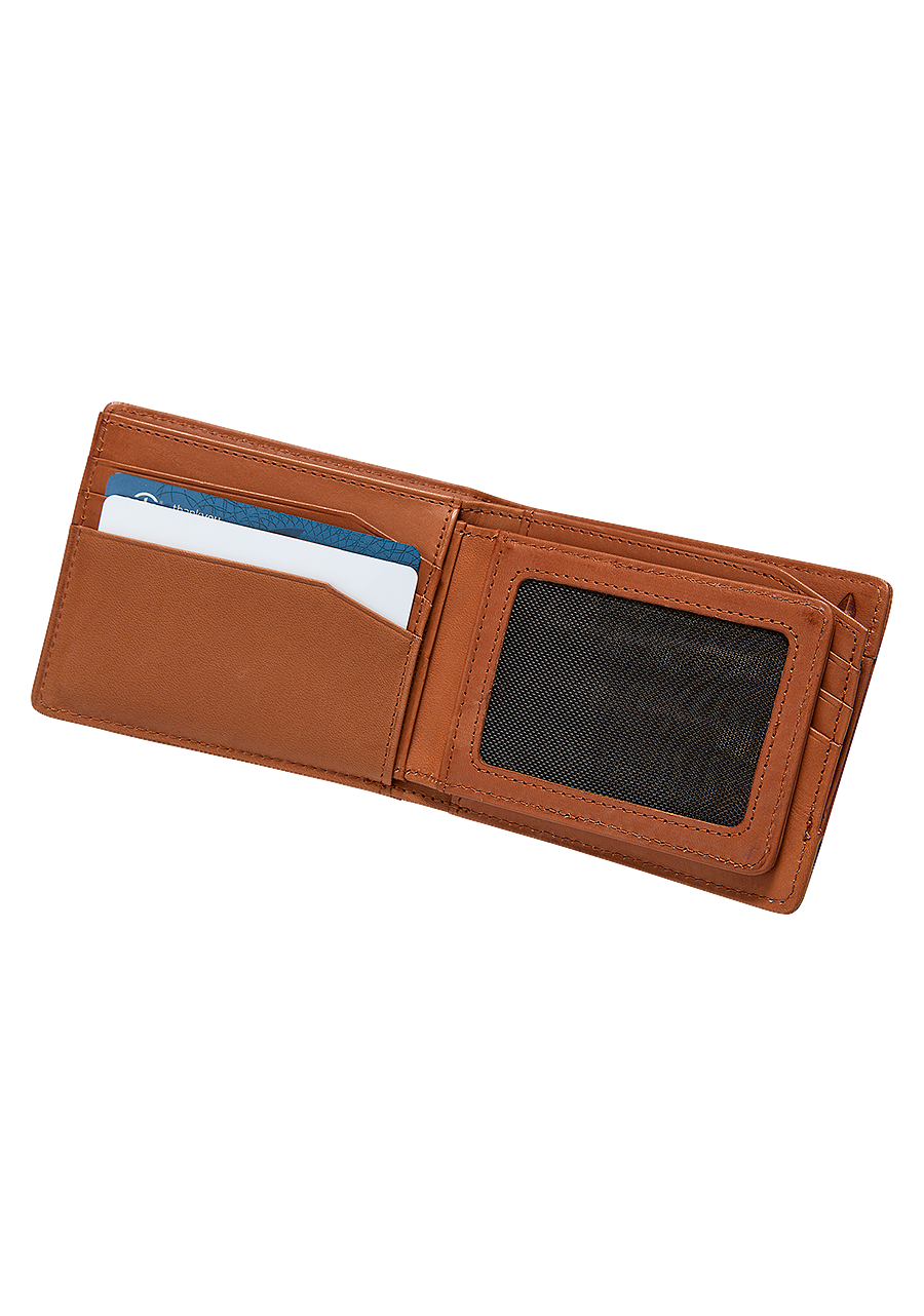 Pass Leather Wallet - Saddle View 2