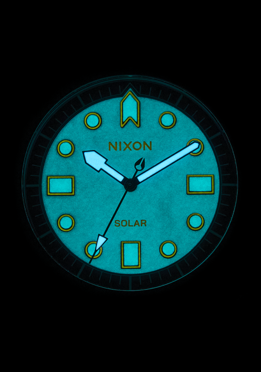 The lume as featured on the limited edition Nixon Stinger 44