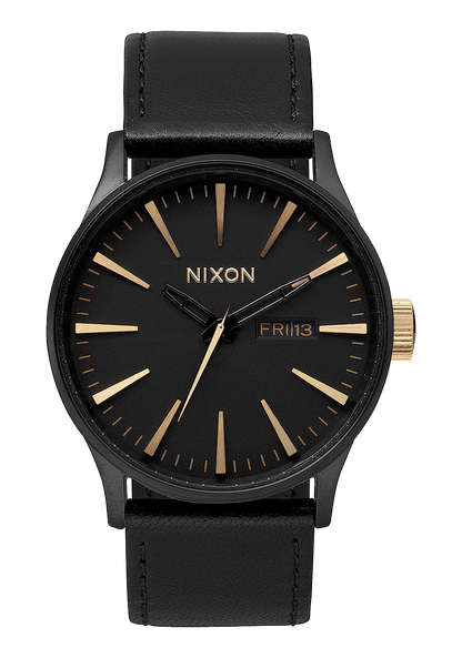 Sentry Leather - Matte Black / Gold View 1