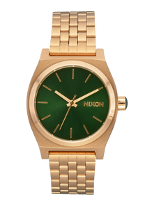 Medium Time Teller - Gold / Green Sunray View 1