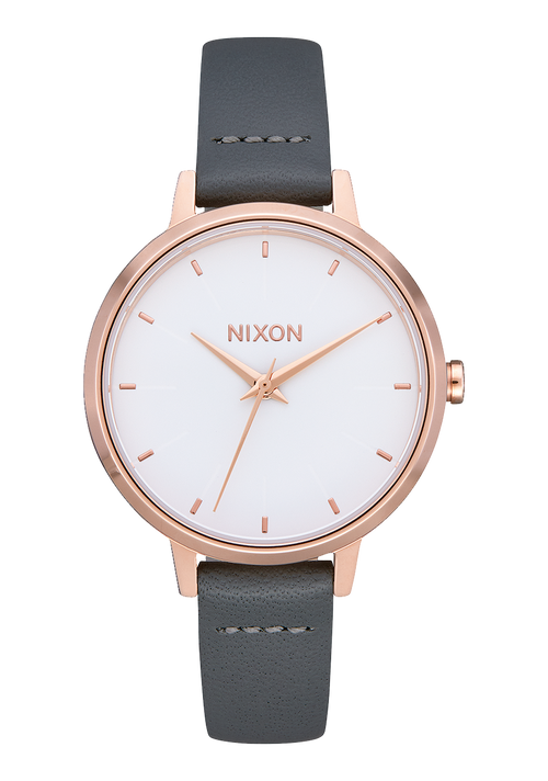 Medium Kensington Leather - Rose Gold / Gray