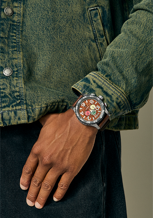 51-30 Chrono Leather - Silver / Rosewood / Chocolate
