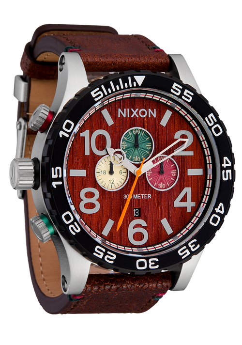 51-30 Chrono Leather - Silver / Rosewood / Chocolate
