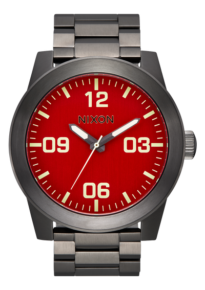Corporal Stainless Steel - Red / Gunmetal