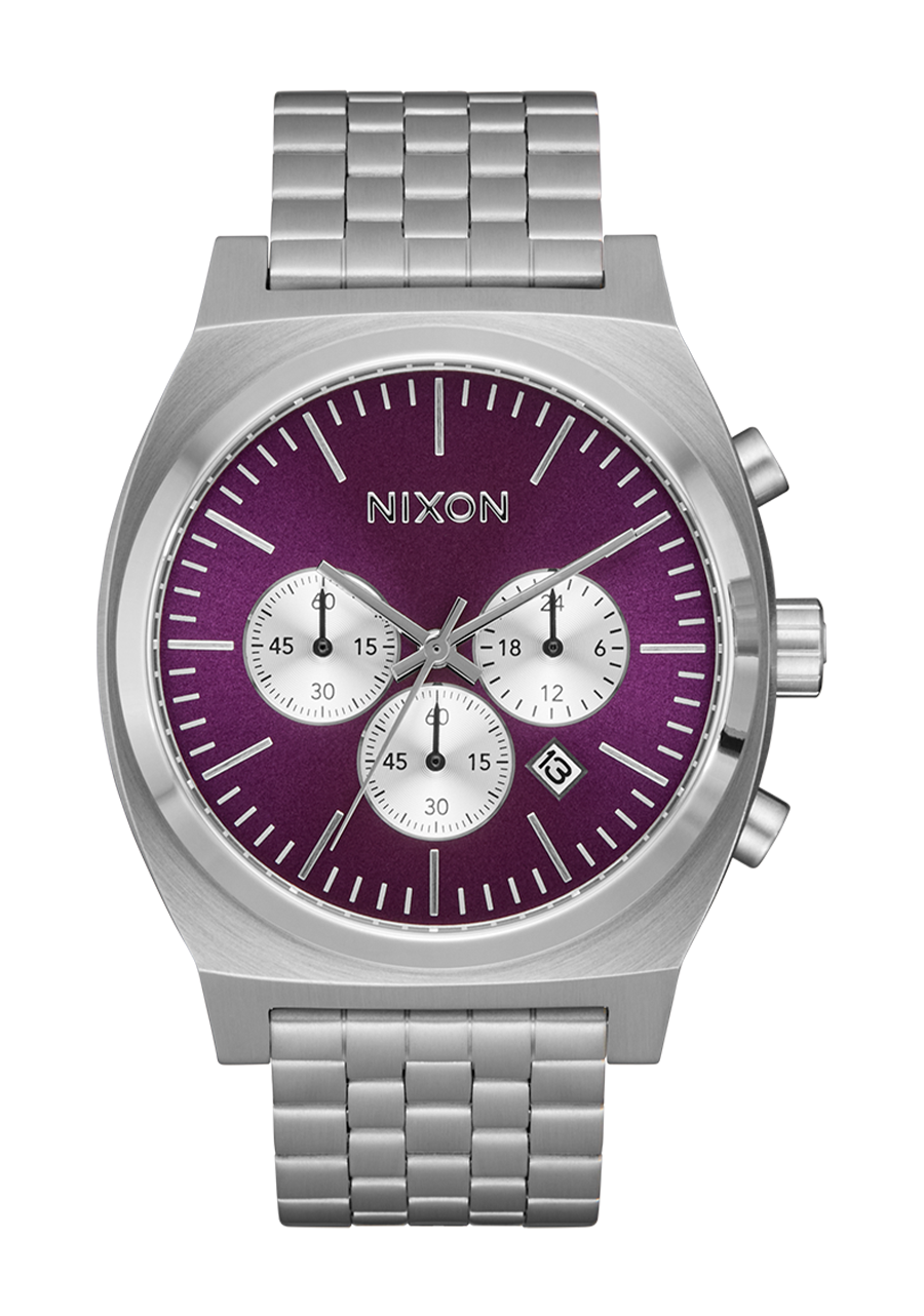 Time Teller Chrono - Silver / Purple Sunray View 1