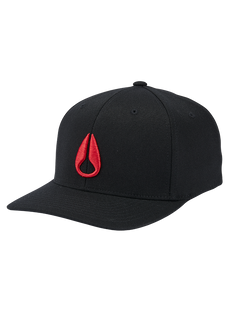 Deep Down Flexfit Athletic Fit Hat - Black / Red