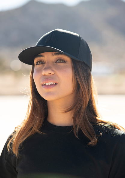 Iconed Trucker Hat - Black / Black View 8