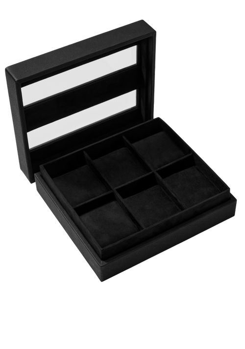 Watch Case - 6 pc - Black / Black