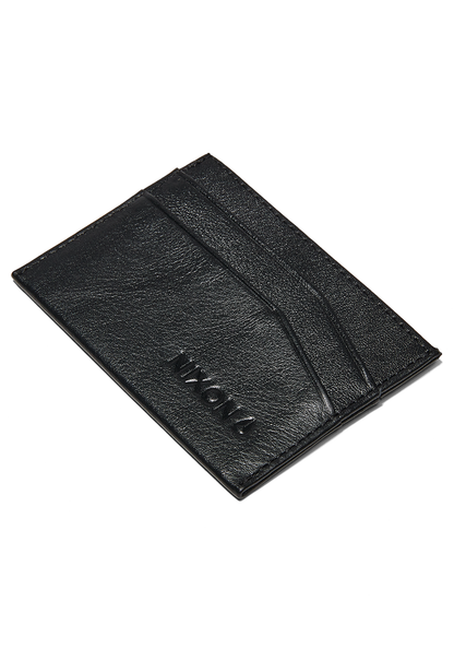 Flaco Leather Card Wallet - Black View 1