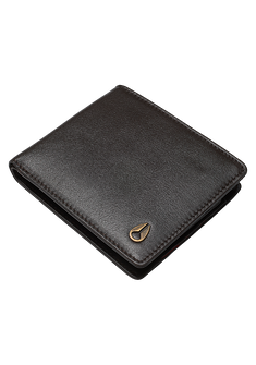 Pass Leather Coin Wallet - Brown