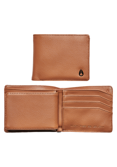 Pass Vegan Leather Coin Wallet - Saddle