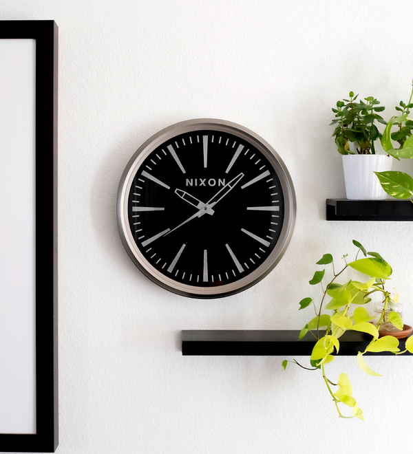 Sentry Wall Clock - Black