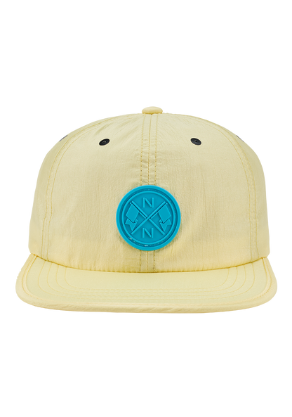 Flight Strapback Hat - Light Yellow / Aqua View 3