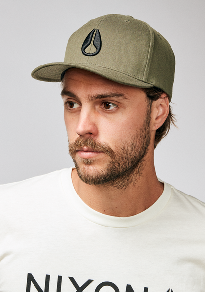 Deep Down Snapback - Olive View 6