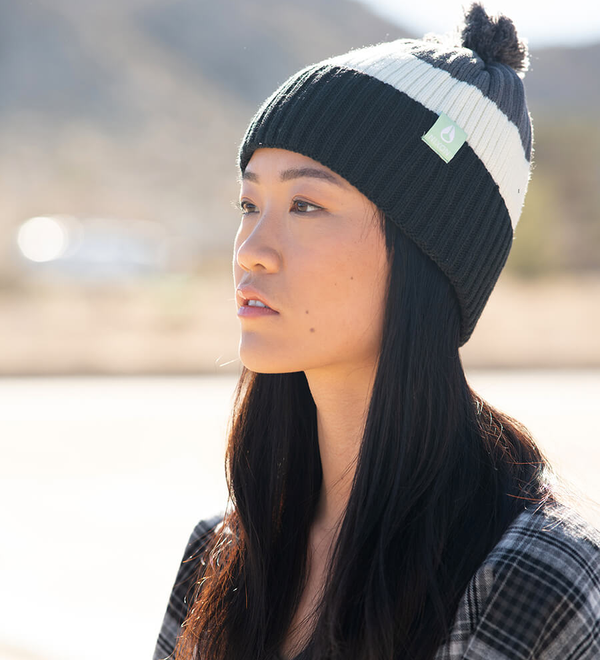 Schrader Pom Beanie - Gray / Black