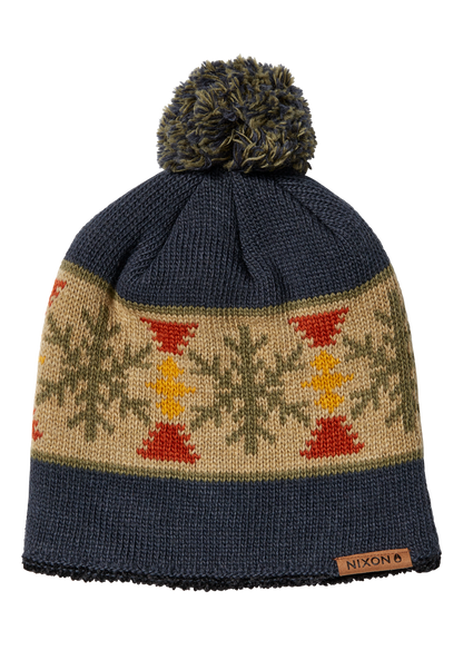 Meister Wool Pom Beanie - Navy / Multi View 1