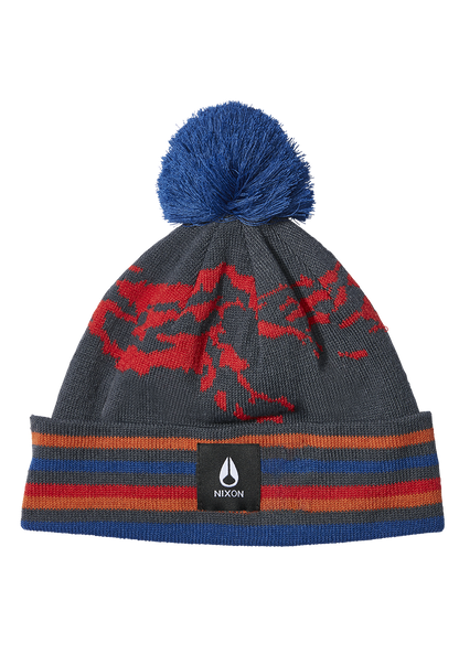 Ridge Pom Beanie - Navy / Multi View 1