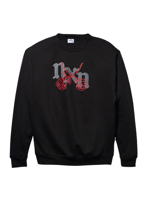 Rosas Crew Sweatshirt - Black / Red